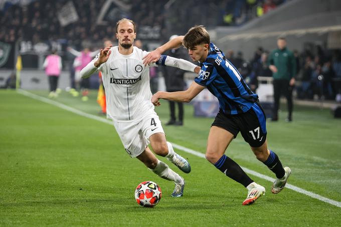 Jon Gorenc Stanković je s Sturmom doživel hud poraz v Bergamu pri Atalanti. | Foto: Guliverimage