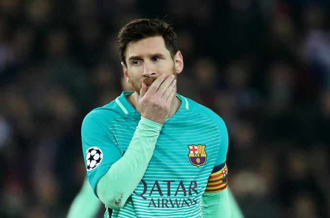 Lionel Messi je povsem odpovedal in bil eden najslabših v vrstah Barcelone. Niti enkrat se ni dotaknil žoge v kazanskem prostoru Parižanov. | Foto: Reuters