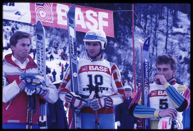 Rok Petrovič je vseh svojih pet slalomskih zmag v svetovnem pokalu dosegel v sezoni 1985/86. V tej je osvojil tudi mali kristalni globus. | Foto: Bobo
