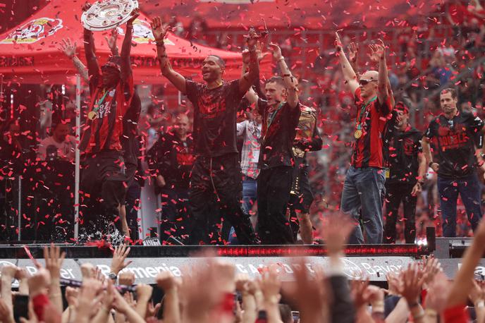 prvak Bayer Leverkusen | Kako zelo bučno je bilo v Leverkusnu! Bayer je proslavil dvojno krono. | Foto Reuters