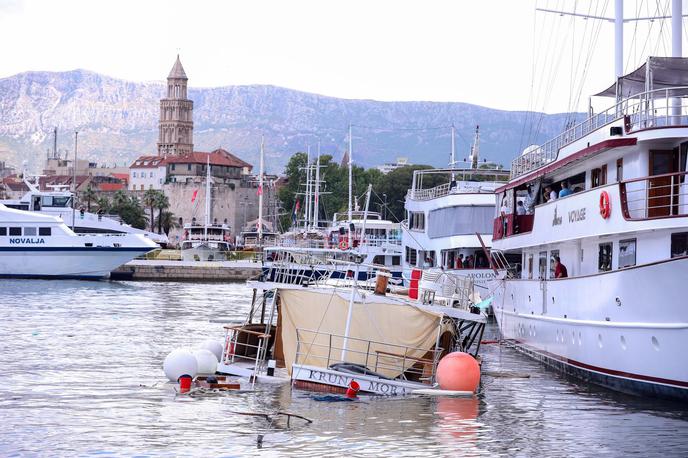 Split. Trajekt nesreča. Ujma. | Foto Ivo Cagalj/PIXSELL
