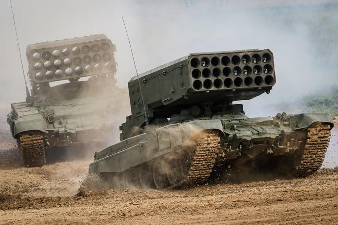 termobarične rakete, TOS-1 a | Ruske sile so izvedle nove napade na ozemlju Ukrajine.  | Foto Reuters