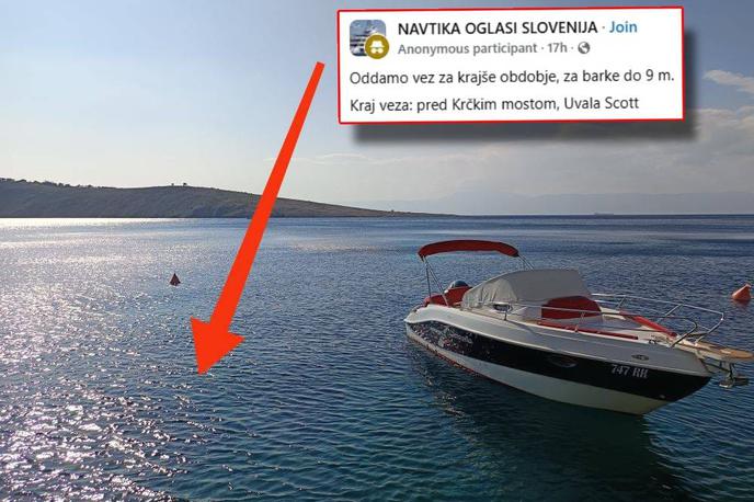 Oglas za privez plovila | Oglas je kmalu po klicu izginil. | Foto Posnetek zaslona