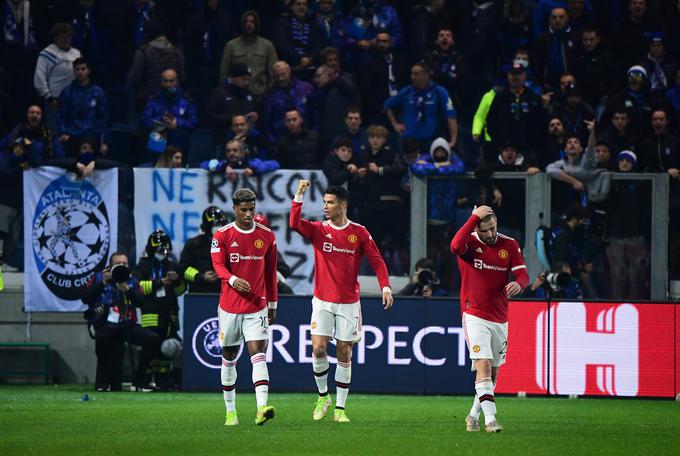 Cristiano Ronaldo je pomagal Manchester Unitedu do prvega mesta v skupini G, kjer je Iličićeva Atalanta osvojila tretje mesto. | Foto: Reuters
