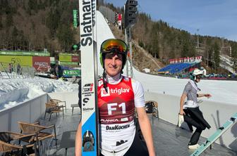 Za daljavo dneva v Planici poskrbel Jaka Drinovec, grd padec Nika Heberleja