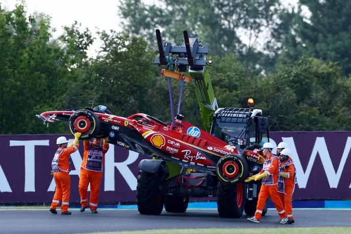 Hungaroring Charles Leclerc Ferrari | Charles Leclerc je predčasno končal drugi prosti trening. | Foto Reuters