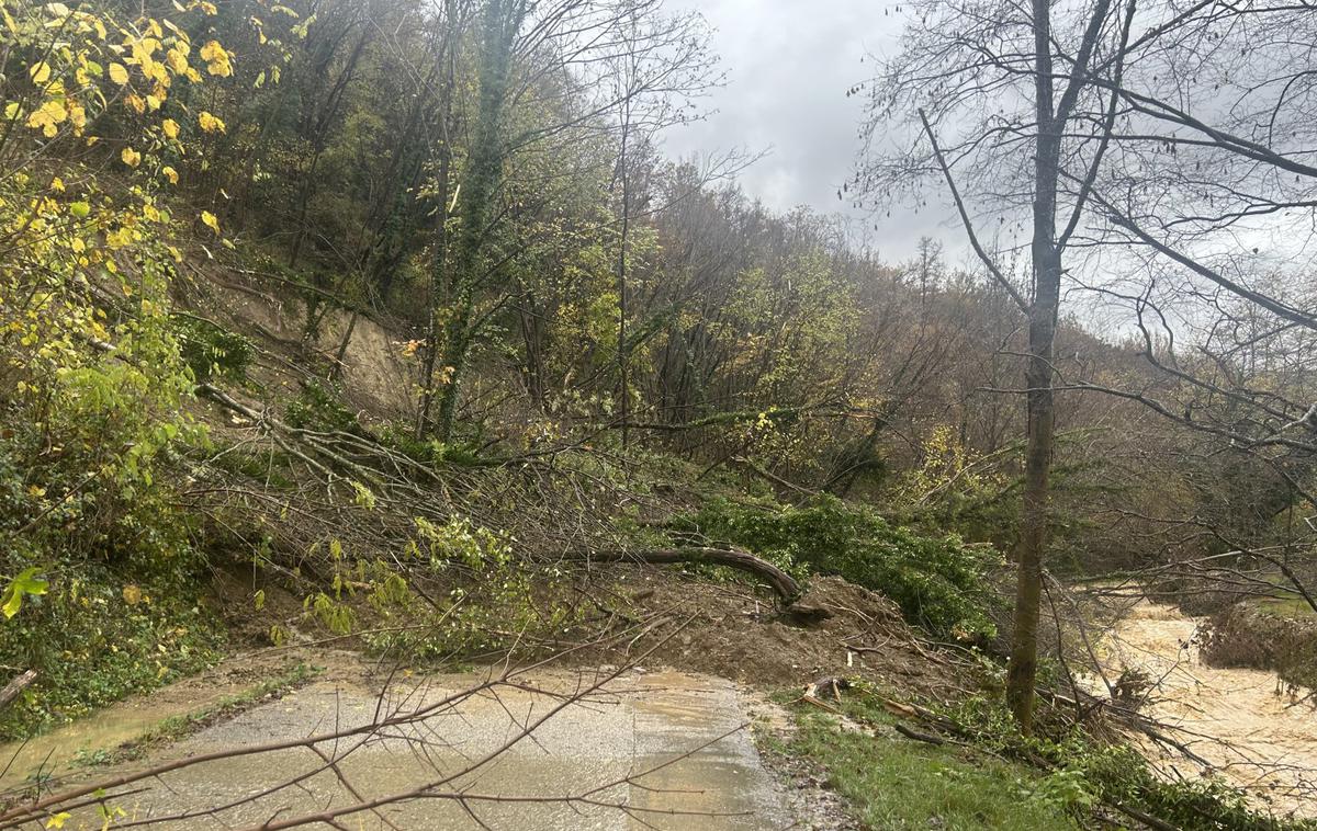 Goriška Brda, neurje, zemeljski plaz | Stanje na terenu si bodo danes temeljito ogledali.  | Foto STA