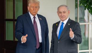 Trump: Mir v Gazi je zelo blizu. Netanjahu potrjuje Trumpove besede.