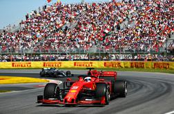 Burna dirka: Vettel prvi v cilju, a zmaga in izenačenje s Schumijem Hamiltonu