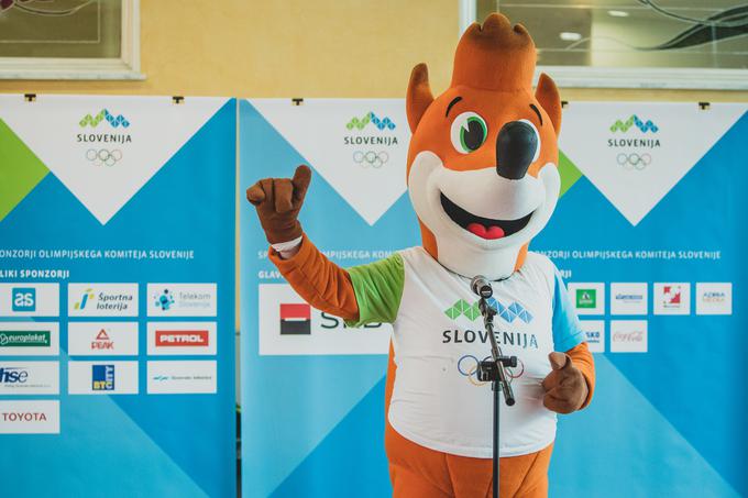 Lisjak Foksi - maskota Olimpijskega komiteja Slovenije. | Foto: 