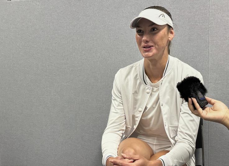 Carson Branstine, ki se sicer profesionalno ukvarja tudi z manekenstvom, je bila eno večjih presenečenj kvalifikacij Wimbledona. | Foto: Guliverimage
