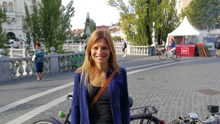 Lea Rikato Ružić, predsednica Ljubljanske kolesarske mreže | Foto: Daniel Fazlić