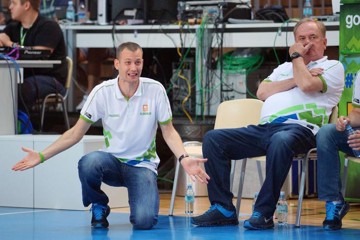Gašper Potočnik v vlogi pomočnika Božidarju Maljkoviću. | Foto: Aleš Fevžer