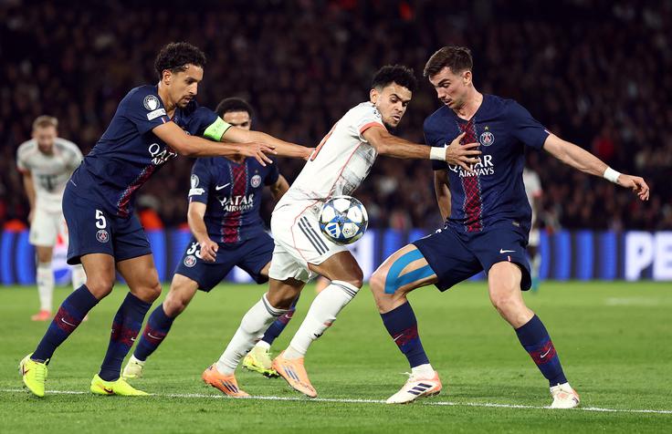 Luis Diaz je v prvem polčasu za Bayern zadel dvakrat. | Foto: Reuters