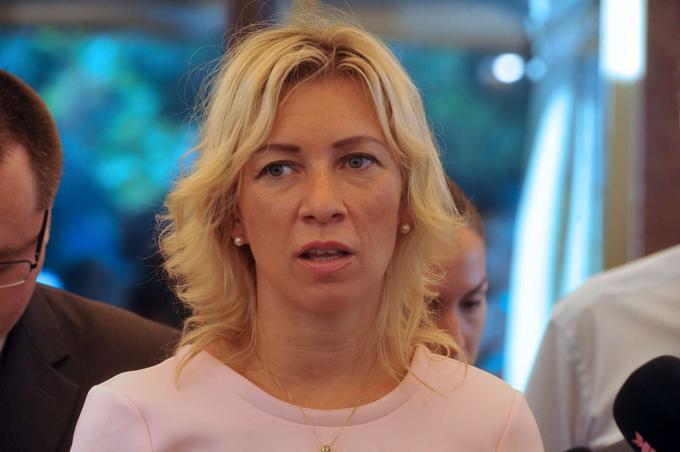 Tiskovna predstavnica ruskega zunanjega ministrstva Marija Zaharova je odgovornost za eksplozijo pripisala Zahodu in Ukrajini. | Foto: Tanjug/STA