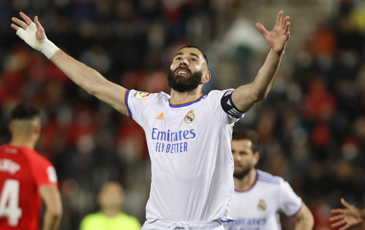 Real Madrid Benzema | Kerim Benzema je zabil 21. in 22. gol v letošnji primeri. | Foto Guliver Image