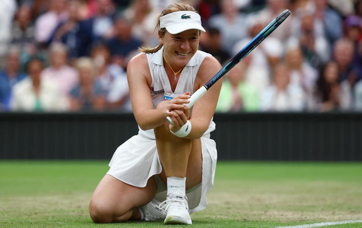 Wimbledon Lulu Sun | Lulu Sun se je sploh prvič prebila v četrtfinale kateregakoli grand slama. | Foto Reuters