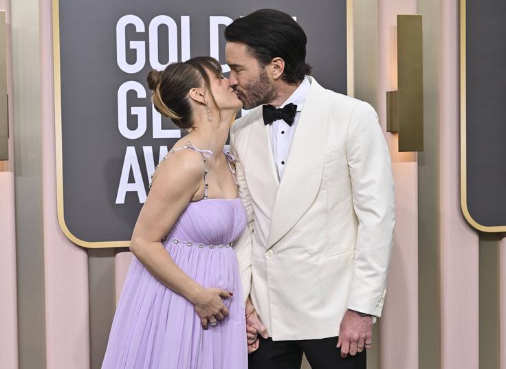 Kaley Cuoco in Tom Pelphrey leta 2023, ko sta pričakovala prvo hčerko. | Foto: Guliverimage
