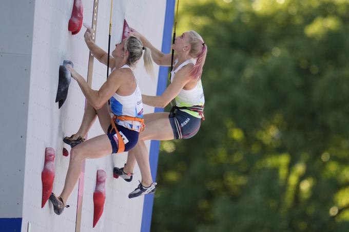 Janja Garnbret v kvalifikacijah tekme v hitrostnem plezanju na olimpijskih igrah v Tokiu | Foto: Guliverimage