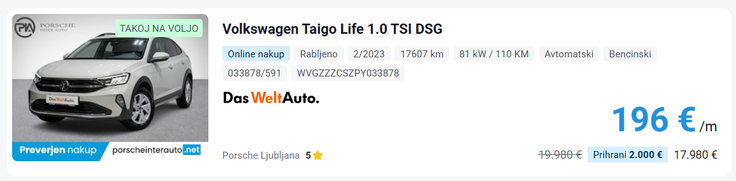 vw-taigo-malo-rabljeno-vozila-1 | Foto: Porsche Inter Auto