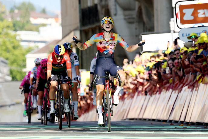 Lorena Wiebes | Lorena Wiebes je prva lastnica rumene majice na letošnjem ženskem Touru. | Foto Reuters