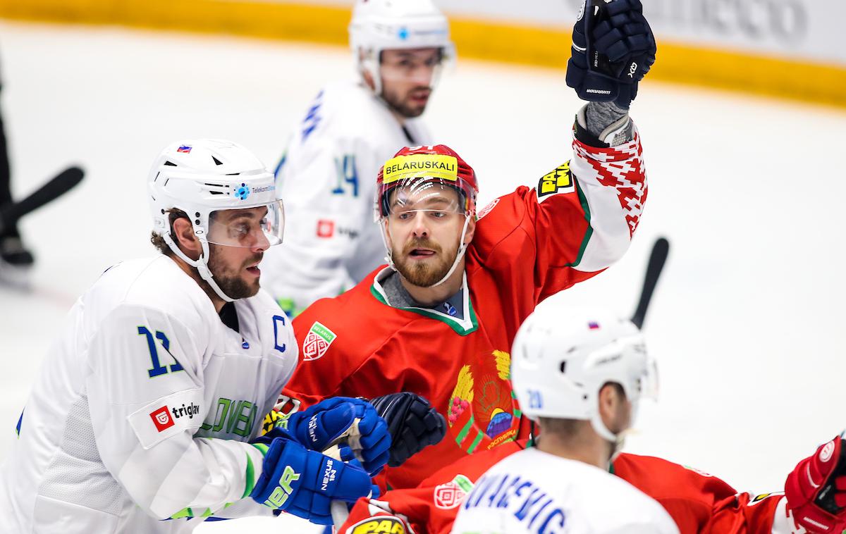 Belorusija Slovenija svetovno prvenstvo v hokeju SP 2019 | Slovenska reprezentanca je izgubila tudi tretje srečanje svetovnega prvenstva in ostala brez teoretičnih možnosti za napredovanje. Belorusi so jo premagali s 4:1. | Foto Matic Klanšek Velej/Sportida