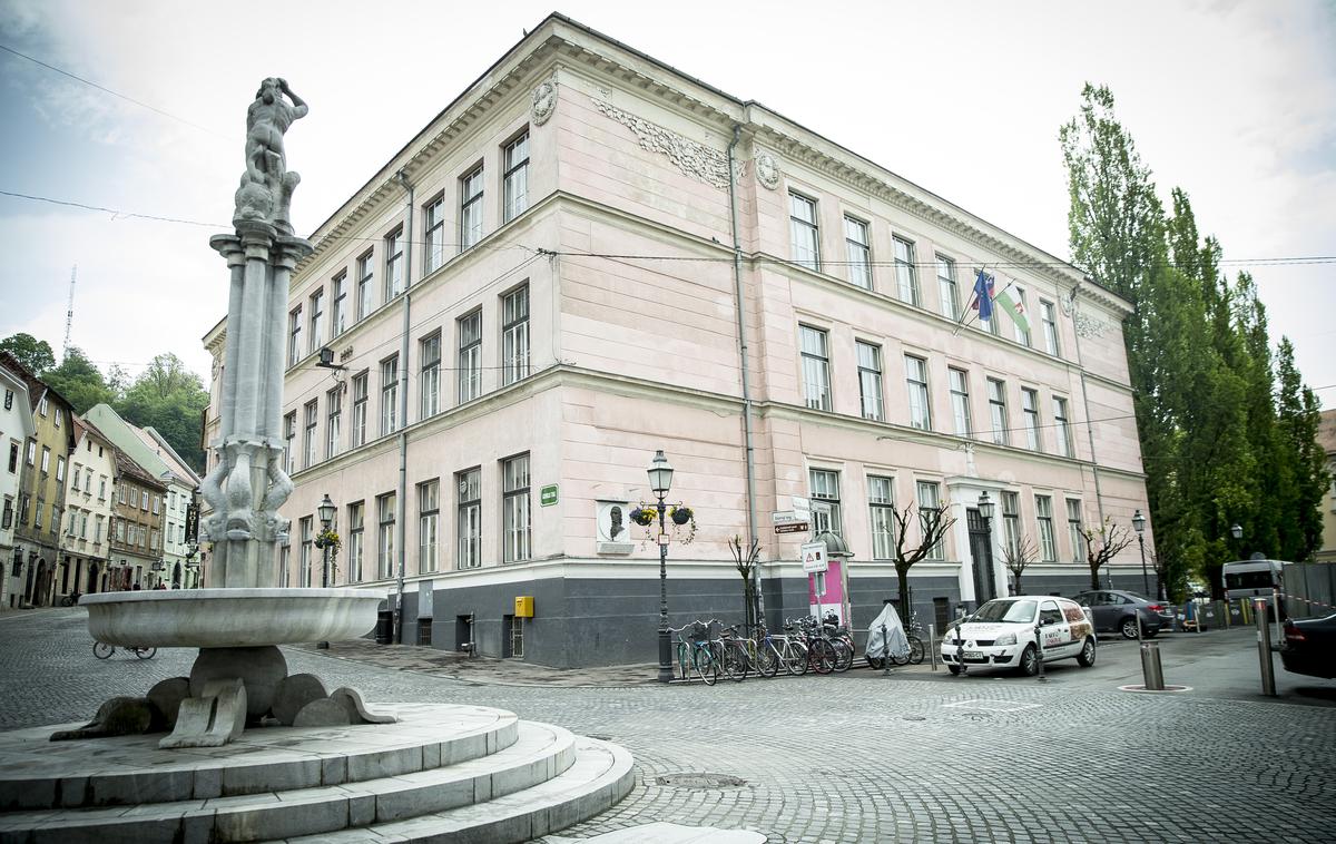 dekliška šola | Foto Pročelje dekliške šole na Levstikovem trgu 1 je delo arhitekta Maksa Fabianija.