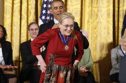 Obama Meryl Streep podelil nagrado in ji izpovedal ljubezen