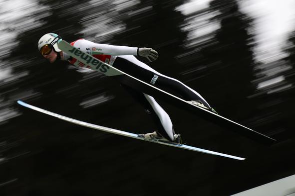 Domen Prevc na stopničkah v Nemčiji