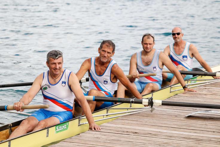 Bled, 30 let od OI v Barceloni, Iztok Čop, Denis Žvegelj, Jani Klemenčič, Sadik Mujkič in Milan Janša | Foto: Nebojša Tejić/STA