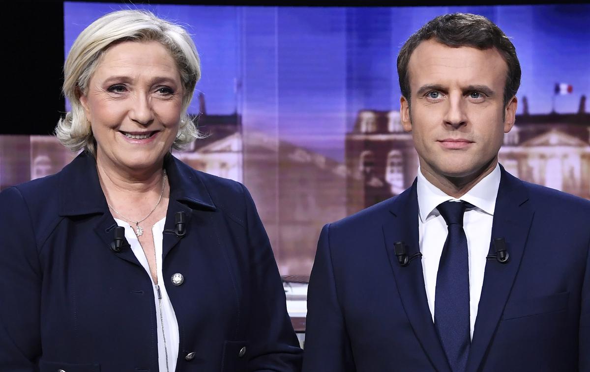 Emmanuel Macron in Marine Le Pen | Macron in Le Penova bosta kandidata za predsedniško funkcijo v drugem krogu volitev v Franciji. | Foto Reuters