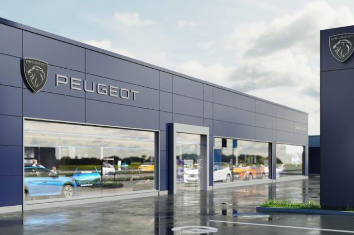 Peugeot salon logotip | Videz Peugeotovega prodajnega salona z novim logotipom in videzom. | Foto Peugeot