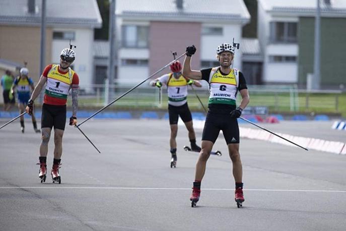 Klemen Bauer Minsk | Klemen Bauer se je kljub šestim zgrešenim strelom prebil do druge medalje na svetovnem prvenstvu v letnem biatlonu. | Foto IBU