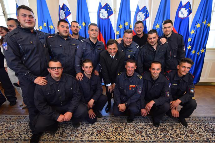 Borut Pahor sprejel gasilce | Foto STA