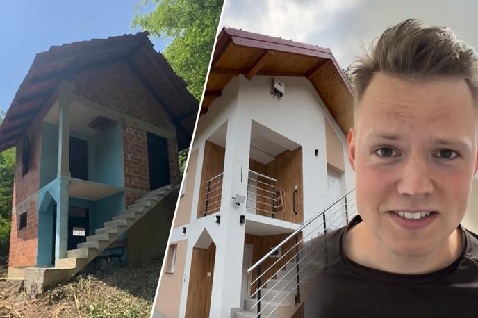 Justus Reid, prenova, hiša, zaključek | Justus Reid je po enajstih mesecih končal s prenovo zapuščene hiše in že napovedal nove projekte, saj je v bližini kupil tri zapuščene objekte. | Foto Instagram/Justus Reid