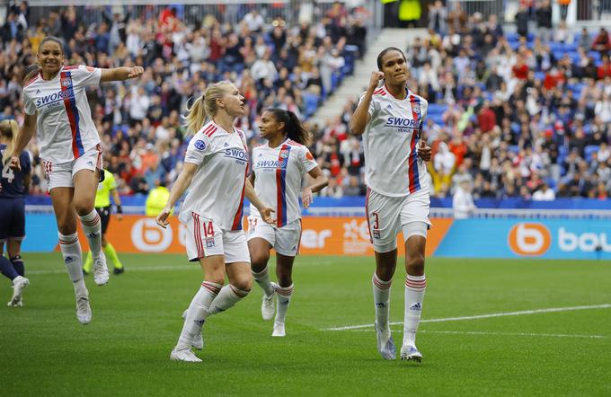 Nogometašice Lyona so bile boljše od PSG s 3:2. | Foto: Reuters