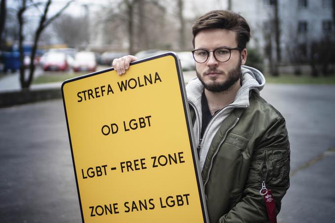 Veliko poljskih krajev se je opredelilo kot "območje brez ideologije LGBT". | Foto: AP Photo/ Przemysław Stefaniak, Guliverimage