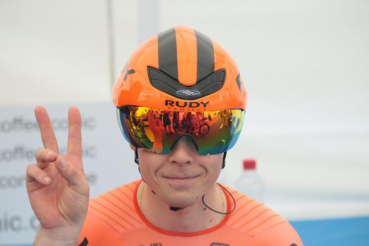 Slovenski državni prvak v vožnji na čas Jan Tratnik (CCC) bo danes napadal etapno zmago. | Foto: Vid Ponikvar