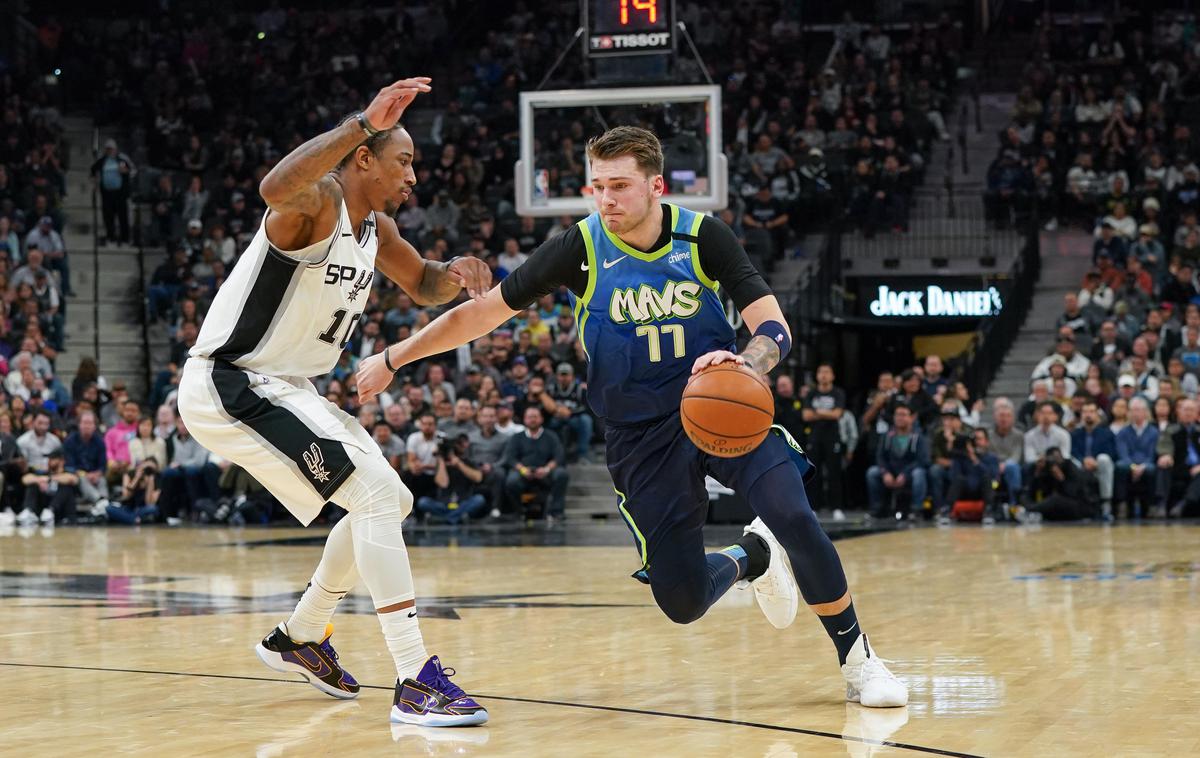 Luka Dončić | Luka Dončić je na zadnji tekmi pred ameriško polnoletnostjo dosegel ravno 21. trojni dvojček v karieri. | Foto Reuters