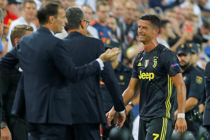 Cristiano Ronaldo | Cristiano Ronaldo si je prislužil eno tekmo prepovedi v ligi prvakov.  | Foto Reuters