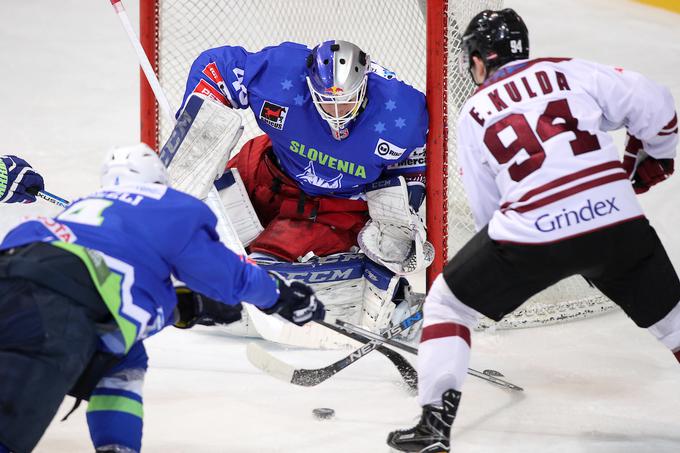 Proti Latvijcem je priložnost v golu dobil Luka Gračnar.  | Foto: Morgan Kristan/Sportida