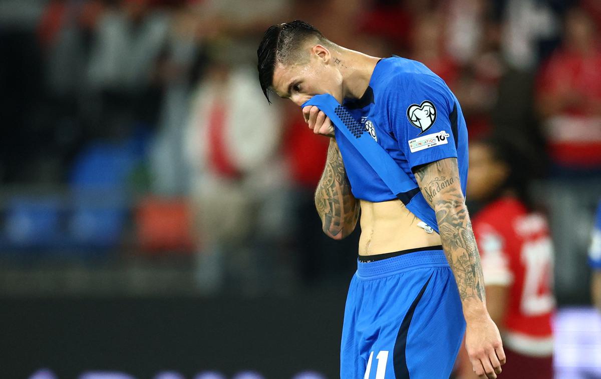 kvalifikacije za SP slovenska nogometna reprezentanca Benjamin Šeško | Benjamin Šeško ima opravka s prvim koledarskim letom v članski karieri, v kateri ne bo dosegel niti enega zadetka za reprezentanco. | Foto Reuters