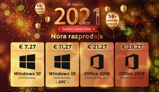 Novoletne razprodaje programske opreme 2021: Windows 10 Pro za 7,27 €