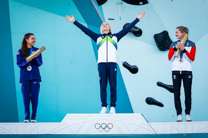 Janja Garnbret znova na vrhu olimpijskega plezalnega prestola. | Foto: Anže Malovrh/STA