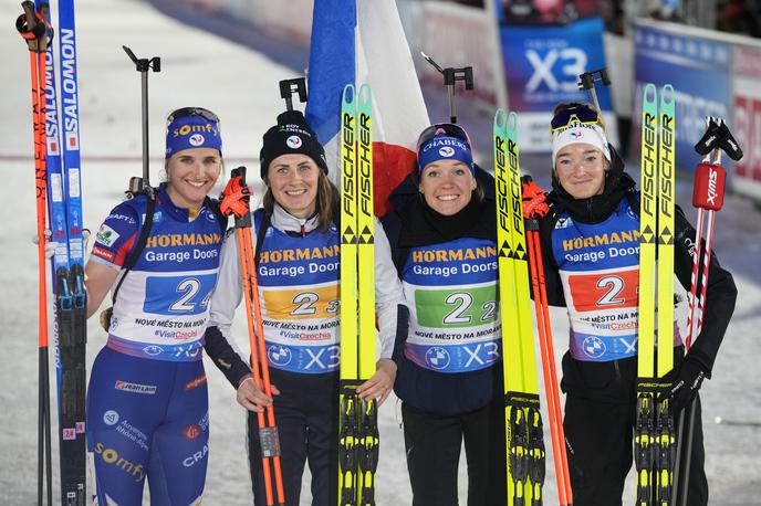 Francoska ženska štafeta, Nove Mesto, biatlon | Francozinje so spet pokorile konkurenco. | Foto Guliverimage