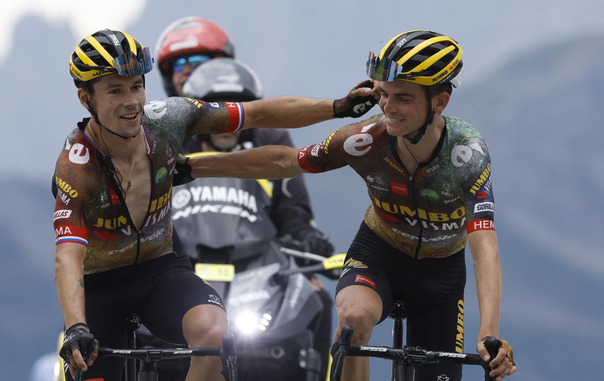 Primož Roglič Sepp Kuss | Ameriški kolesar Sepp Kuss pravi, da bi se brez Primoža Rogliča letošnja Dirka po Franciji lahko razpletla drugače.  | Foto Reuters