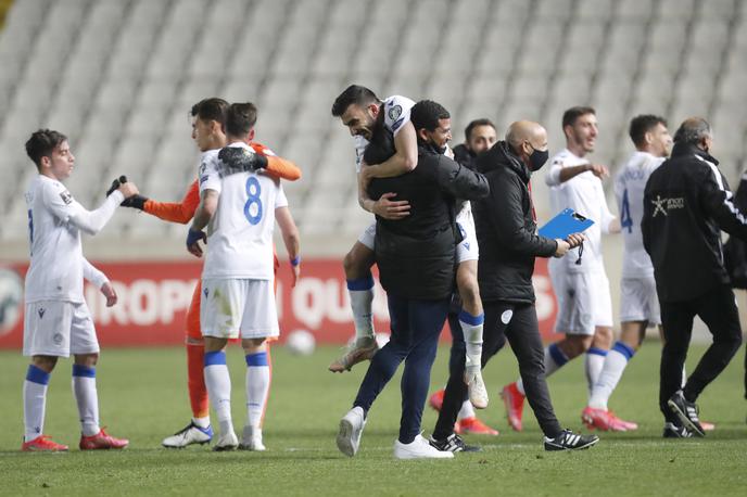 Ciper Slovenija | Ciprski nogometaši so si dali duška po prvi zmagi v kvalifikacijah za SP 2022. | Foto Guliverimage