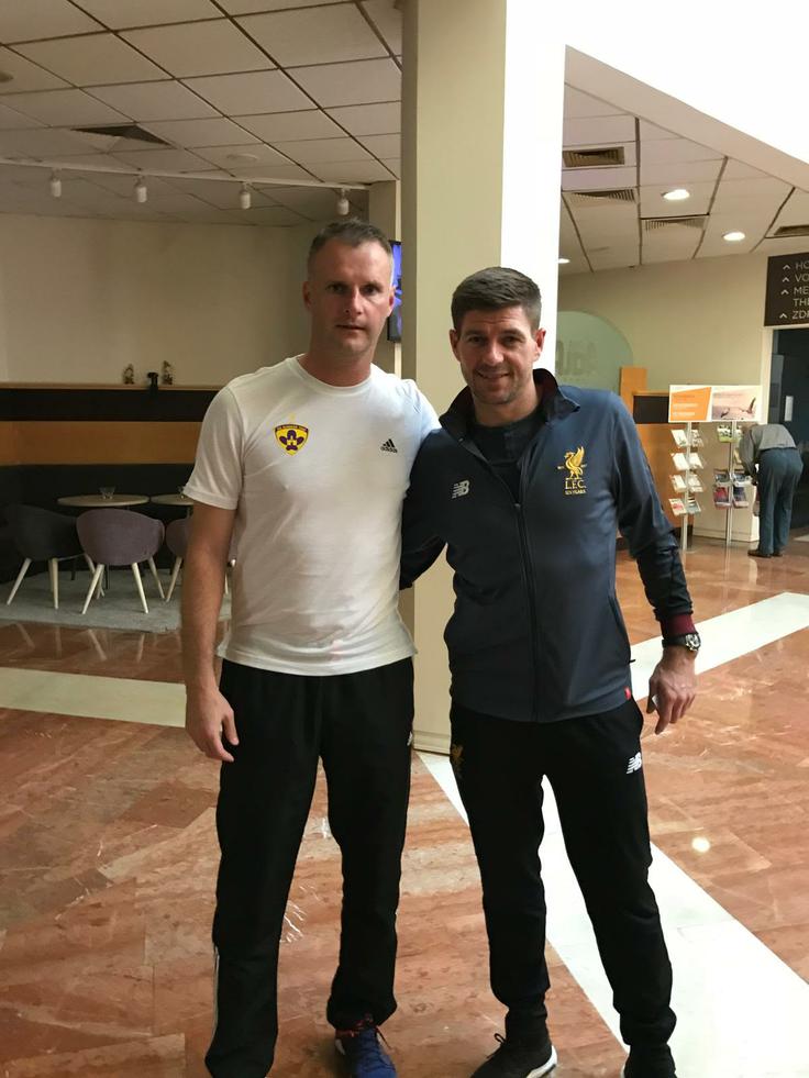 Ko sta se v mladinski ligi prvakov leta 2017 pomerila Maribor in Liverpool, sta bila trenerja ekip Muamer Vugdalić in Steven Gerrard. | Foto: Osebni arhiv