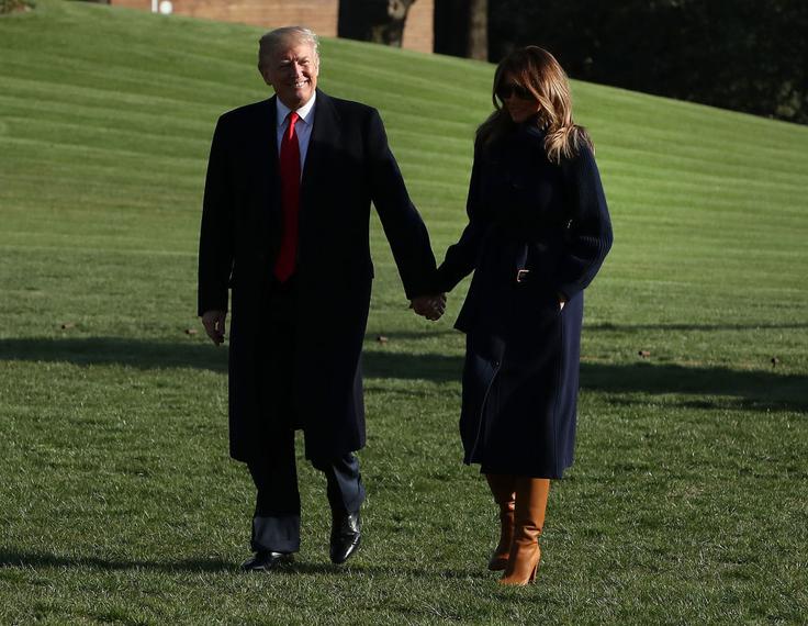Videti je, da predsednik Trump in prva dama kljub trditvam Danielsove ostajata složna. | Foto: Getty Images