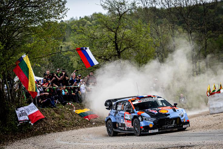 Ob progi je bilo spet veliko slovenskih zastav. | Foto: Croatia Rally